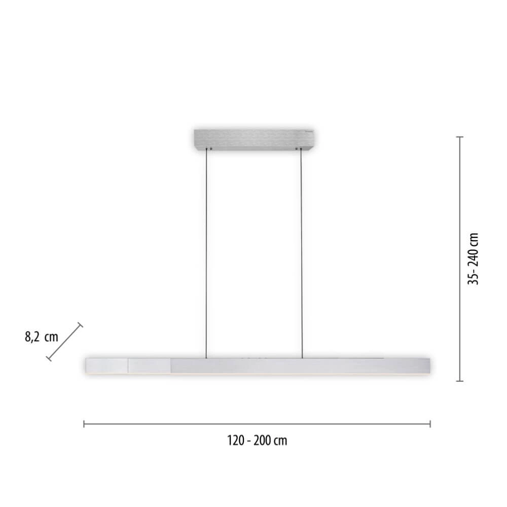 Design hanglamp Pure Moto-Rise antraciet Paul Neuhaus 4012248371633