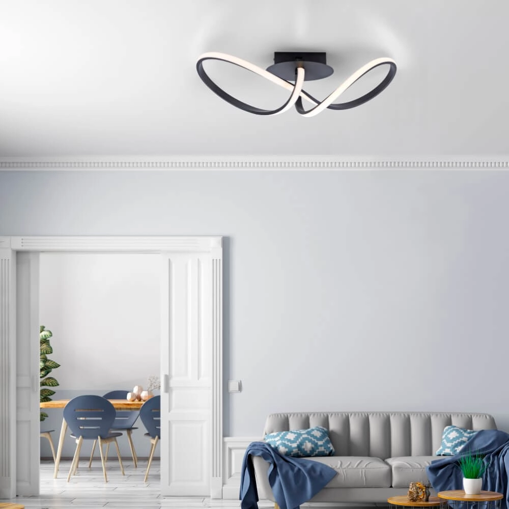 Design plafondlamp Maria zwart Just Light 4043689975777