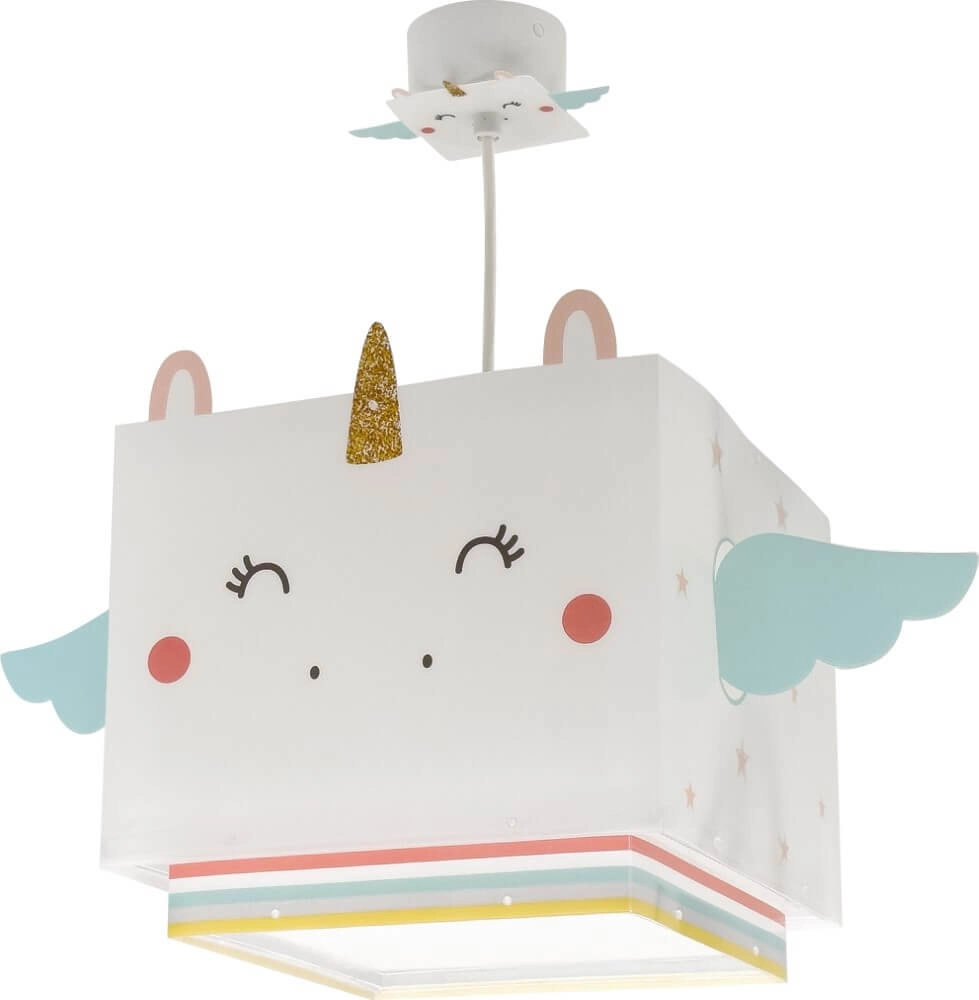 Kinderkamer hanglamp Little Unicorn wit