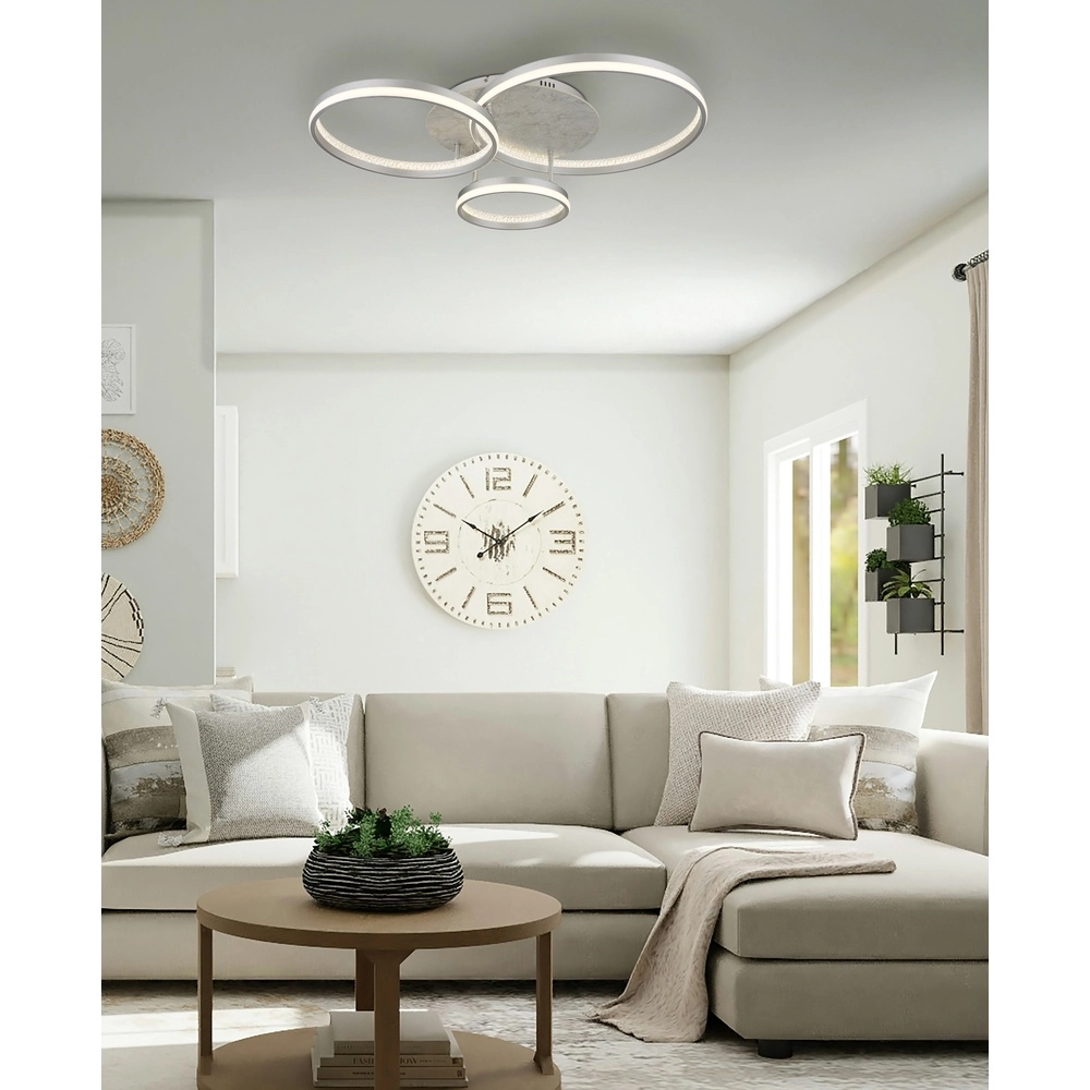 Plafondlamp Mary zilvergrijs 3-lichts Globo 9007371519859