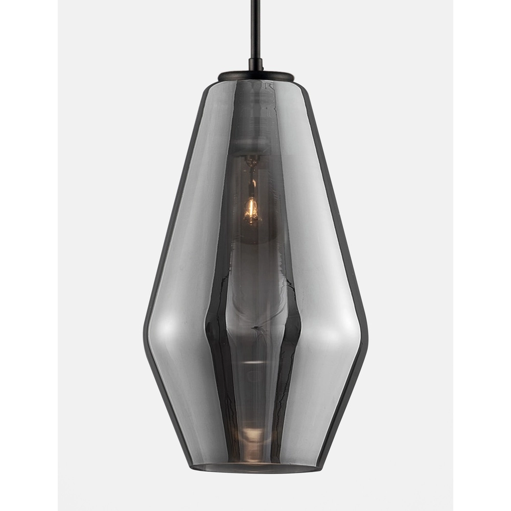 Hanglamp Veiro chroom glas Ø 17 x 28,5cm Lyora 5212017421289