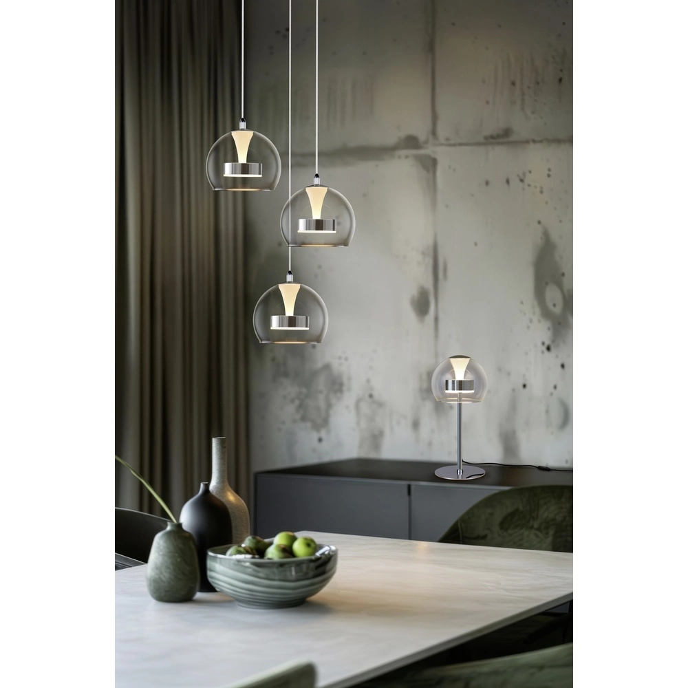 Hanglamp Flynt 3-lichts chroom Trio 4017807671001