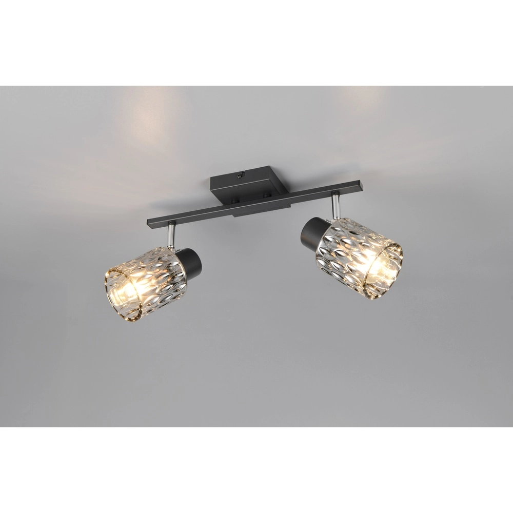 Plafondlamp Jack  zwart 2-lichts Trio 4017807643862