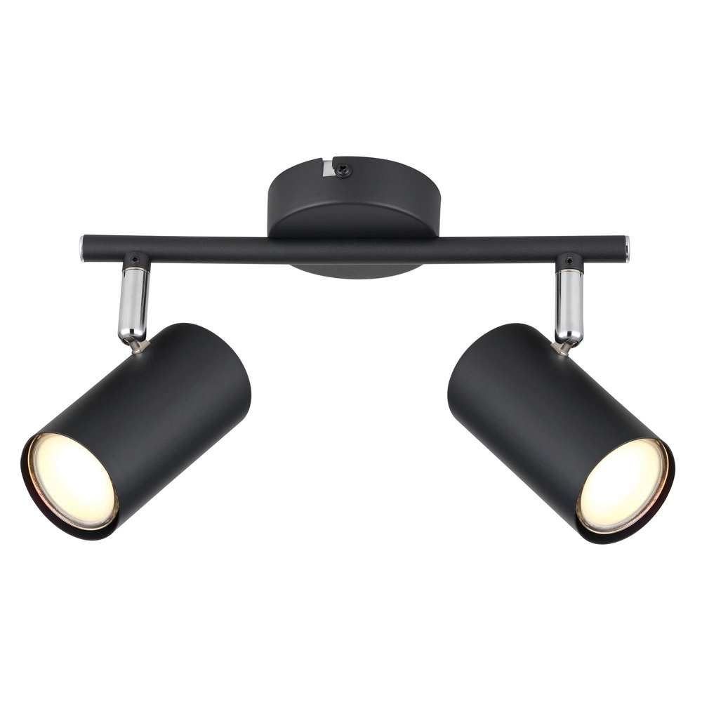 2-lichts plafondlamp Allvi zwart Globo 9007371445769