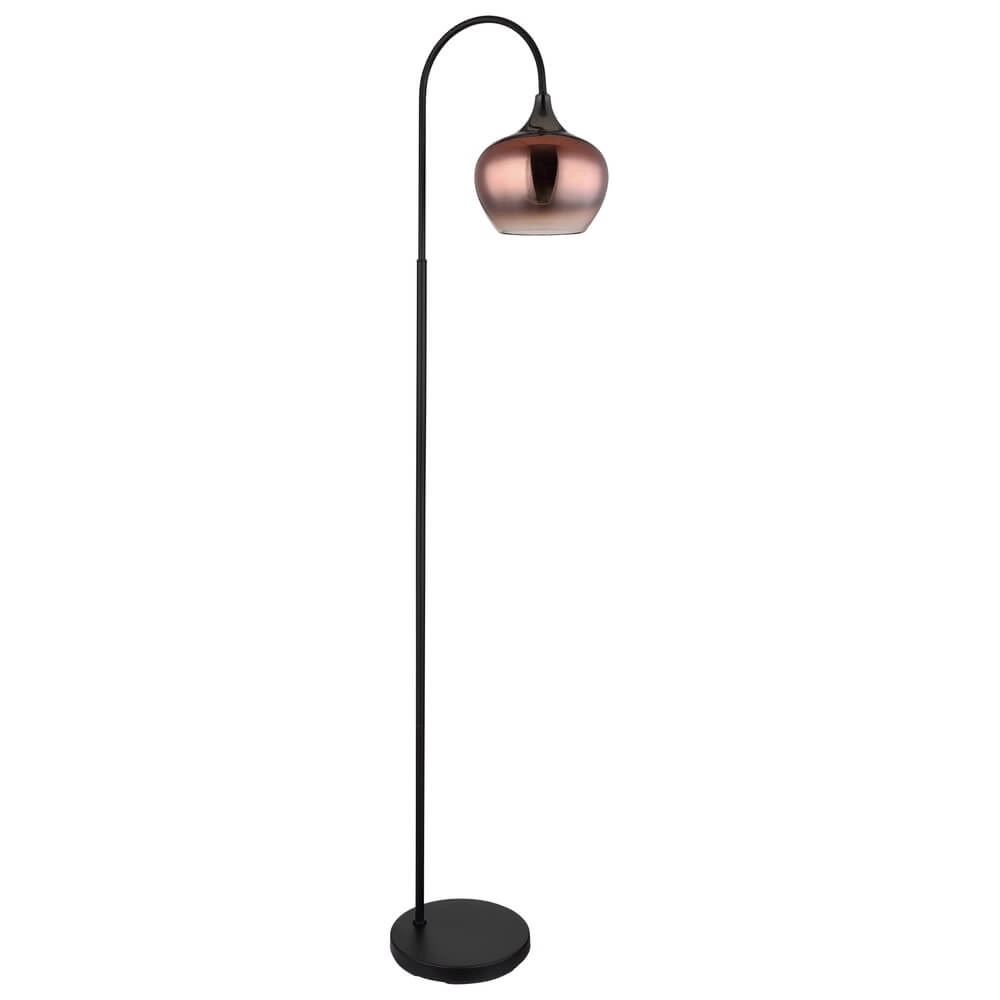 Zwarte vloerlamp Maxy met rood glas enkel Globo 9007371459988