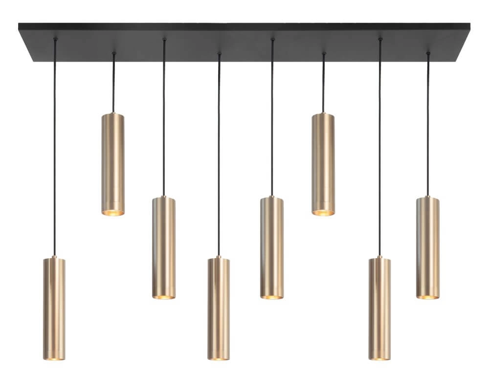 Eetkamer hanglamp Perugia mat goud - 8x GU10 Eetkamer hanglamp Perugia mat goud - 8x GU10