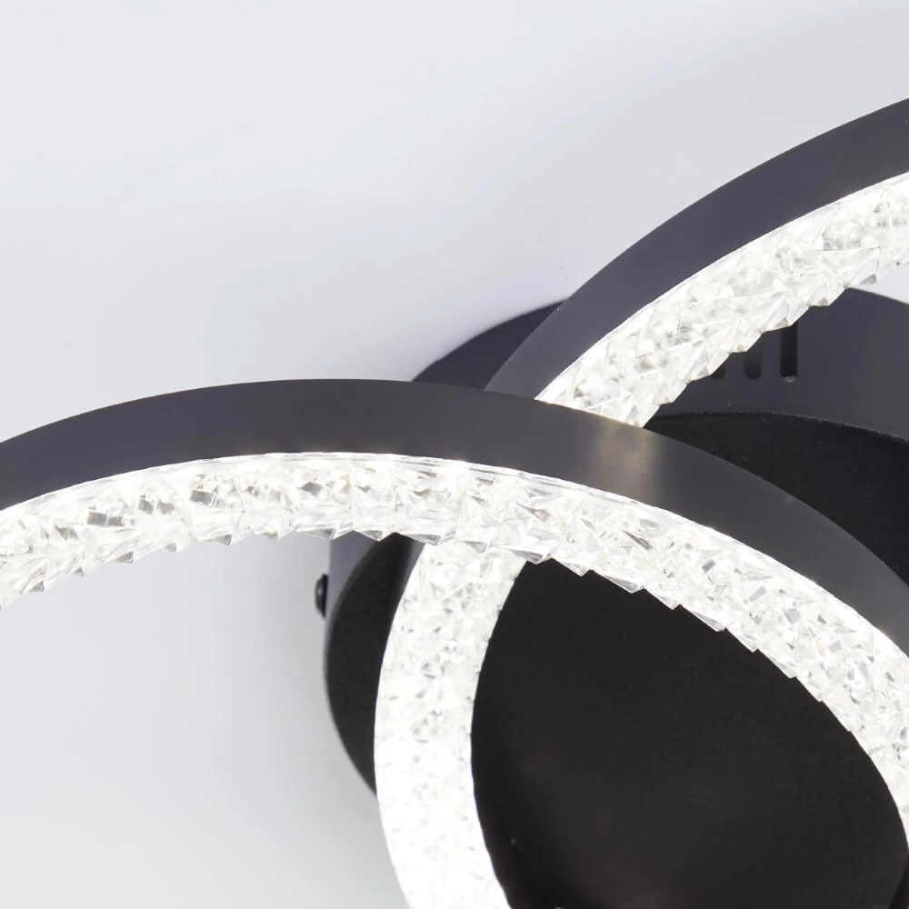 Zwarte plafondlamp Aurelia 2500lm Brilliant 4004353442124