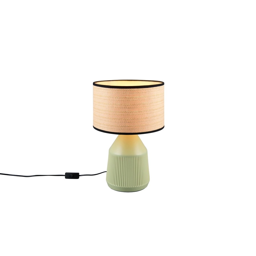 Tafellamp Formentera Ø 28cm groen Trio 4017807678130