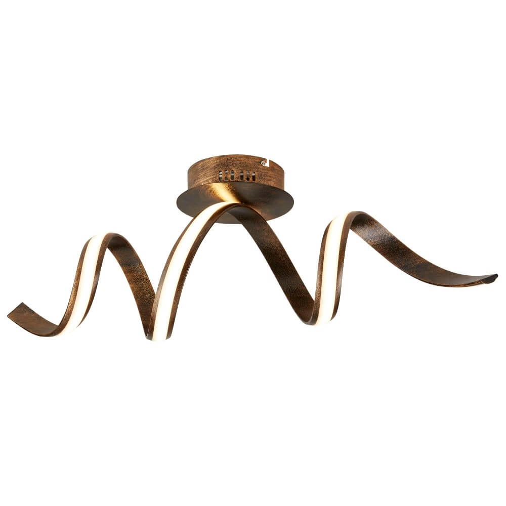 Led plafondlamp Ribbon antiek bruin Led plafondlamp Ribbon antiek bruin