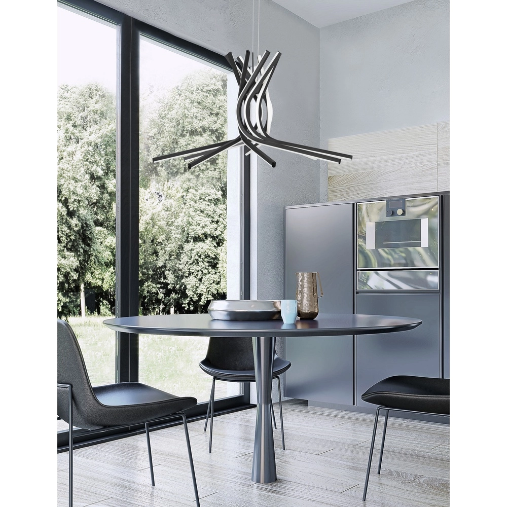 Design hanglamp Narvi M zwart Ø 80cm Lyora 5212017424198