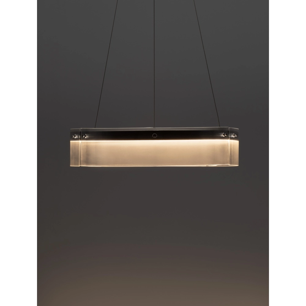 Design hanglamp Pauline zwart met glas Ø 55cm Lyora 5212017445377