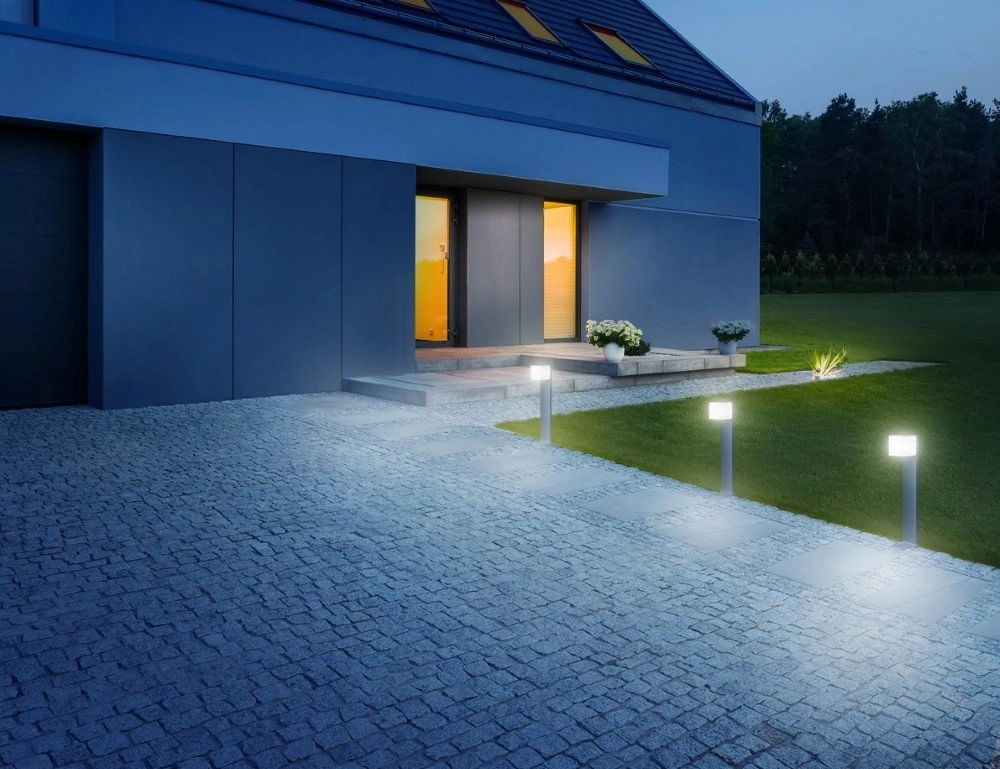 Padverlichting GL80 63cm met bewegingssensor grijs Steinel 4007841055486