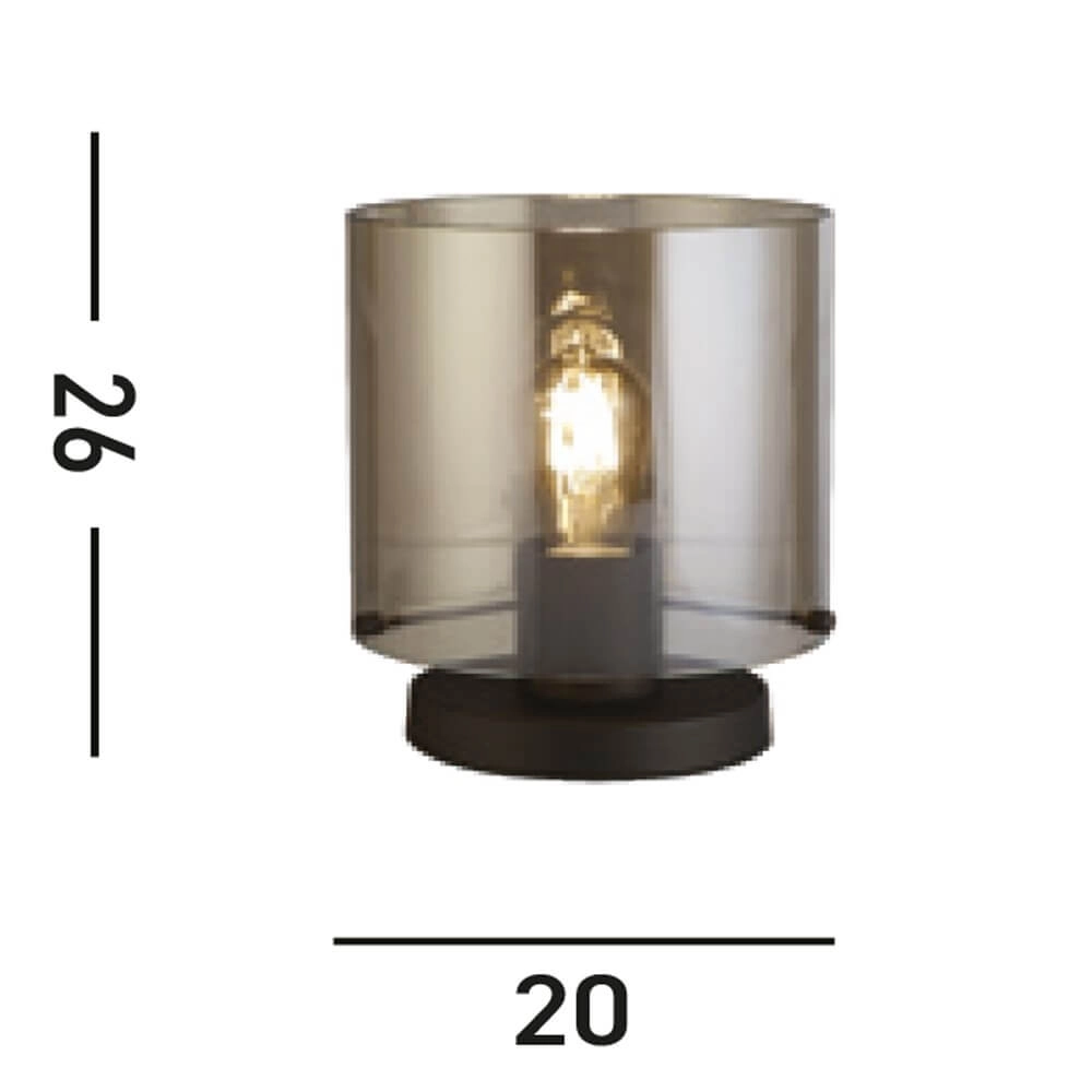 Zwarte tafellamp Sweden design Searchlight 5053423272153