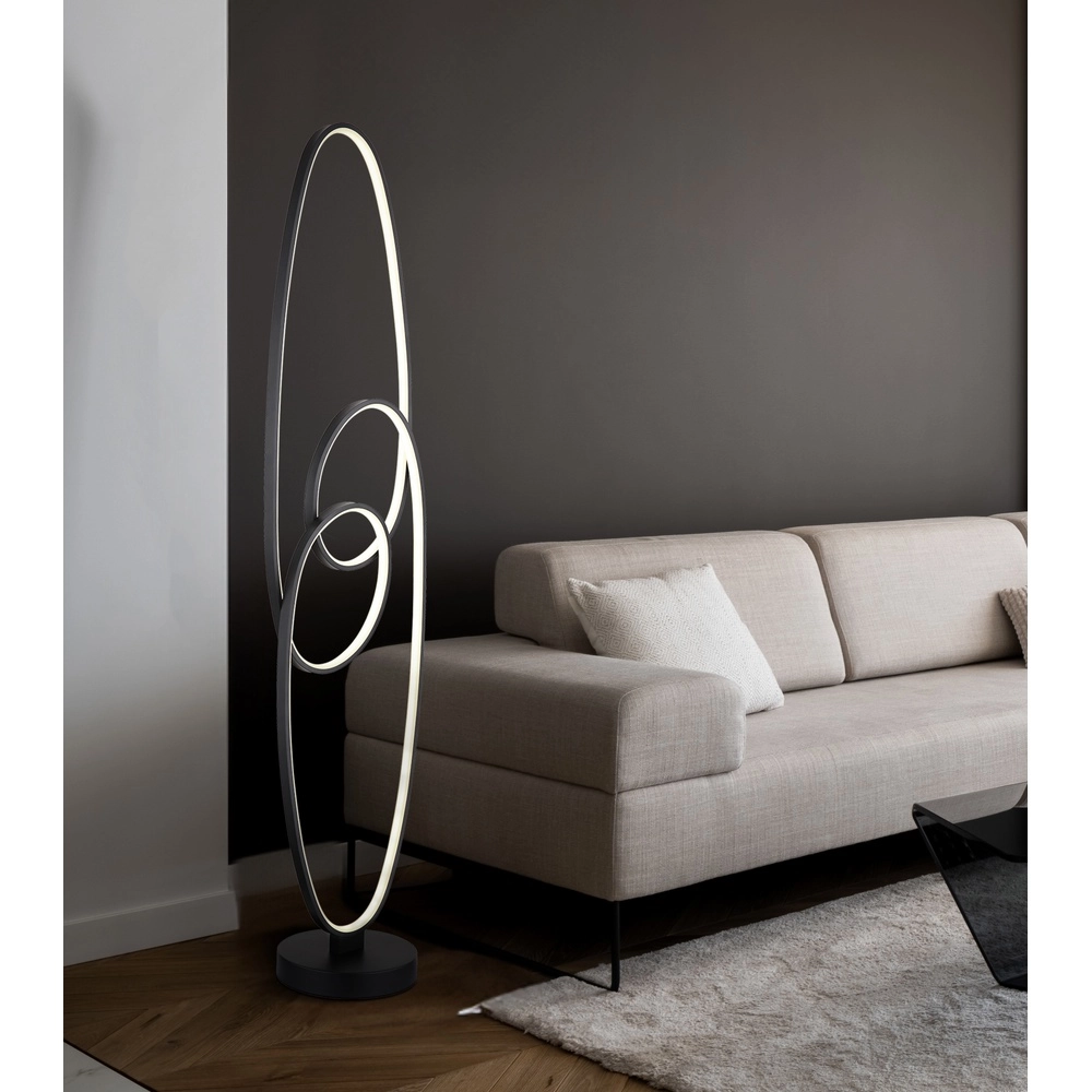 Design vloerlamp Spira zwart Globo 9007371453252