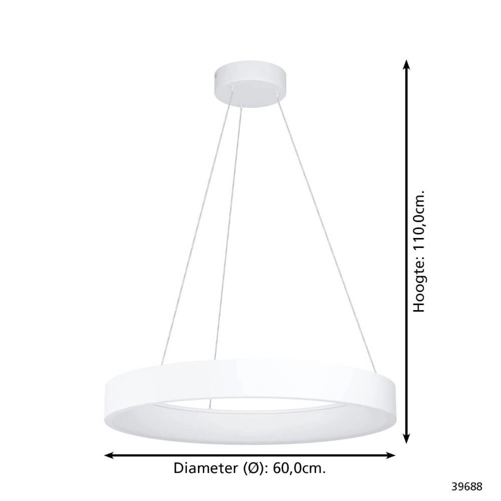 Witte hanglamp Campo Rosso design Ø 60cm Stars of Light 9002759396886