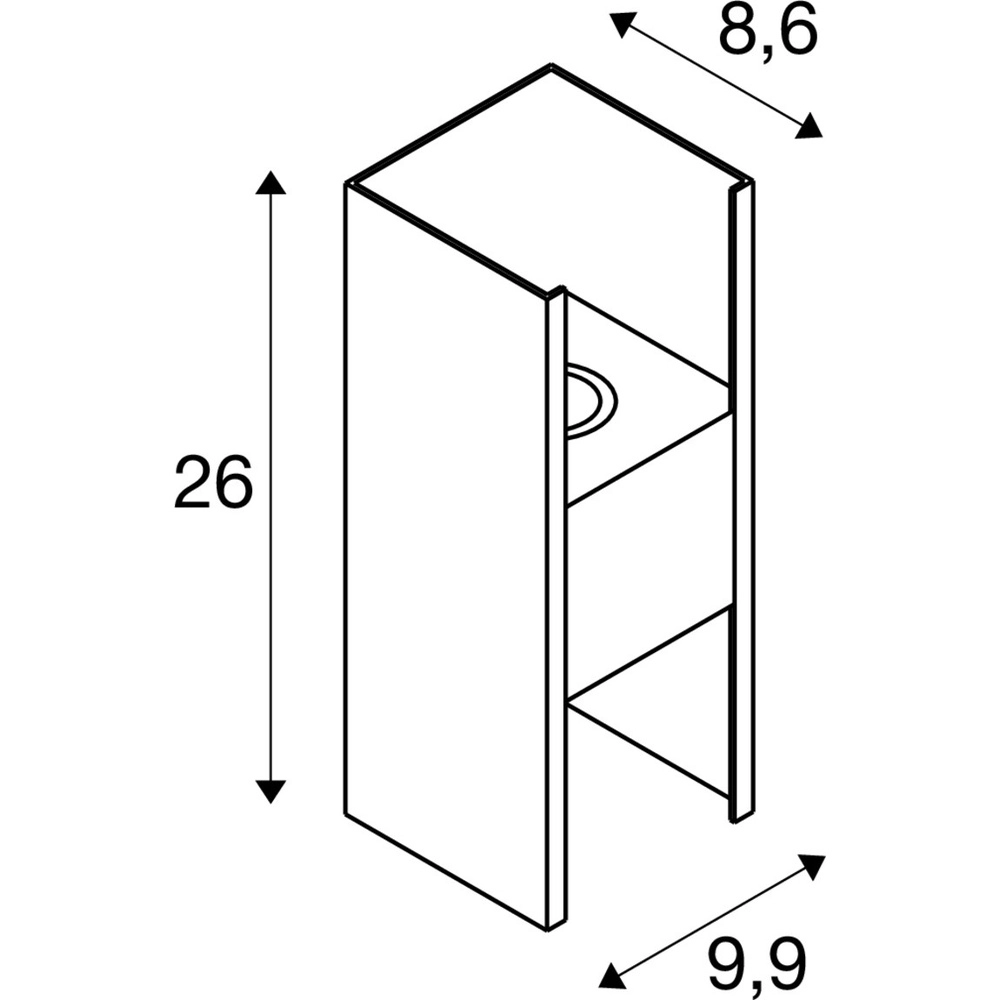 Wandspot Flatt zwart SLV 4024163306522