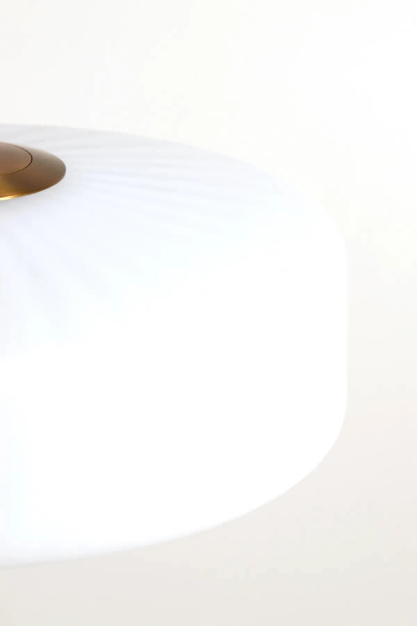 Hanglamp Pleat goud met wit Ø 30cm Light & Living 8717807687779