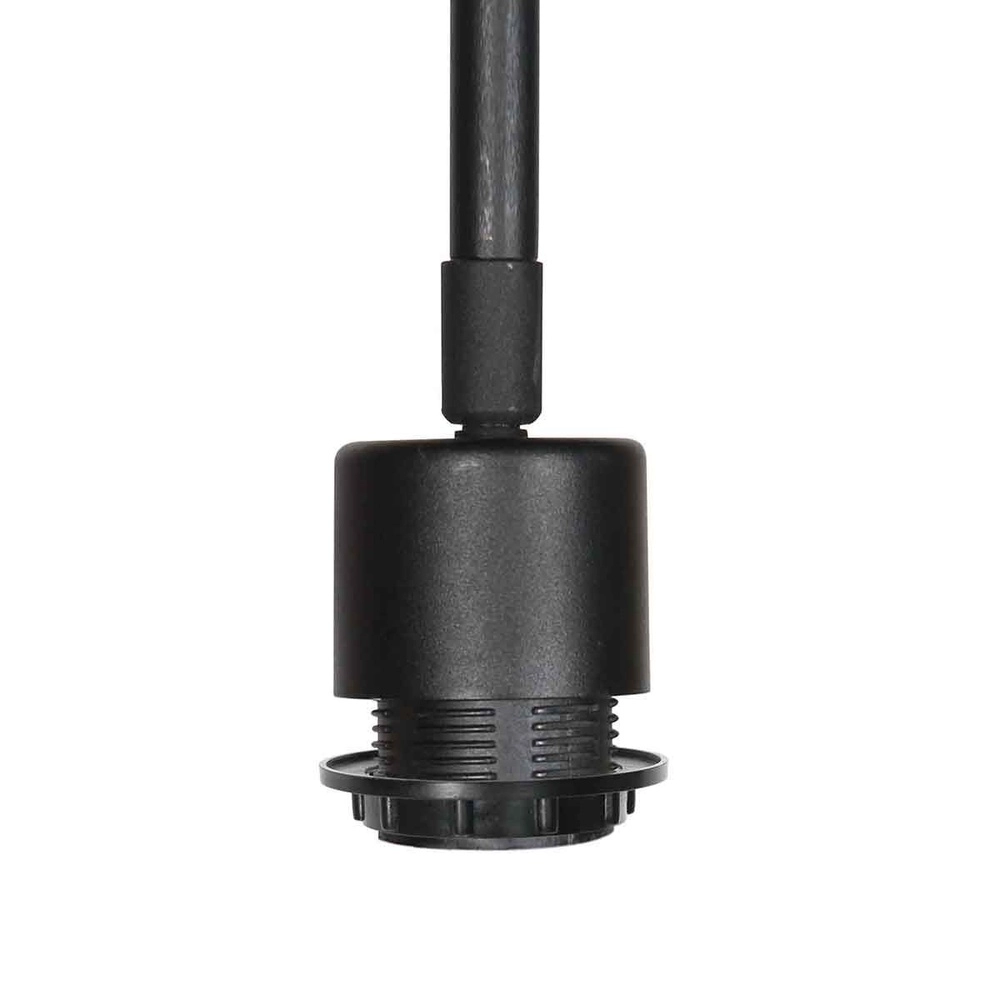 Muurlamp Bloeba zwart met rotan kap Steinhauer 8712746183016