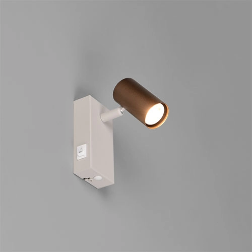 Opbouwspot richtbaar Taryn mokka bruin