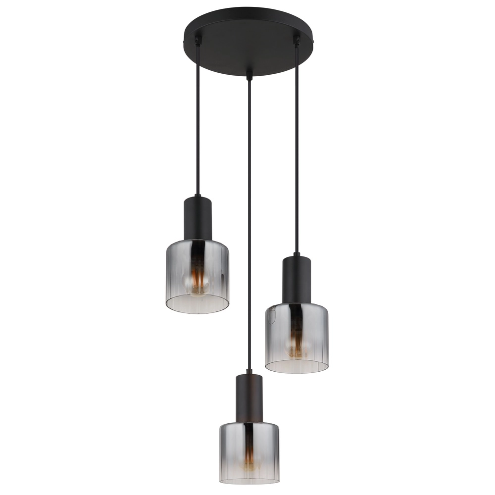 Design hanglamp Jack 3-lichts zwart Globo 9007371519828