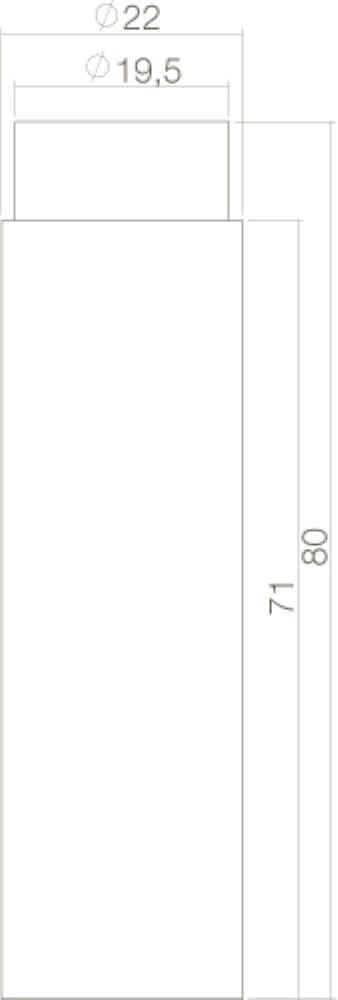 Deurstop Stelo wand 22x80mm RVS Intersteel 8714186053454