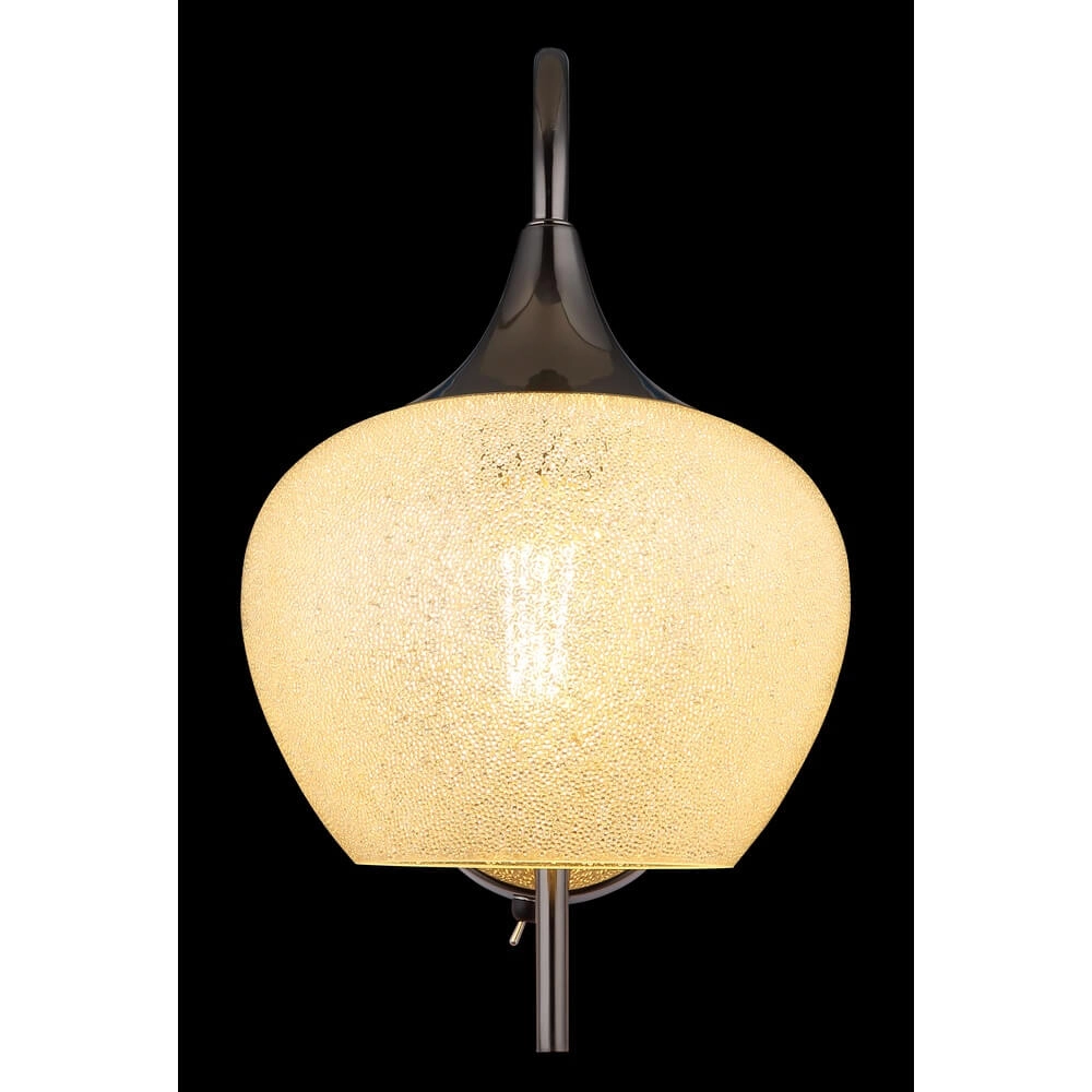 Antraciet wandlamp Maxy met wit glas enkel Globo 9007371447190