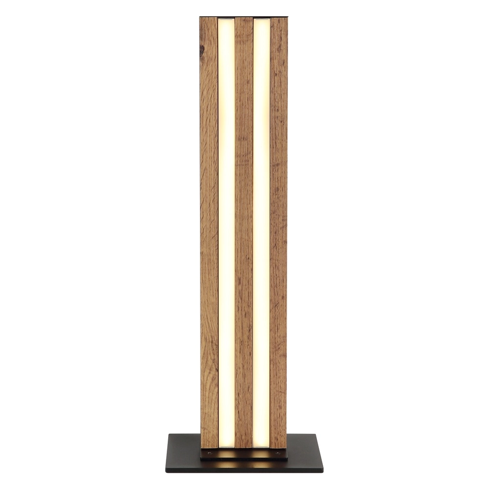 Tafellamp Hayden zwart met hout Globo 9007371583584