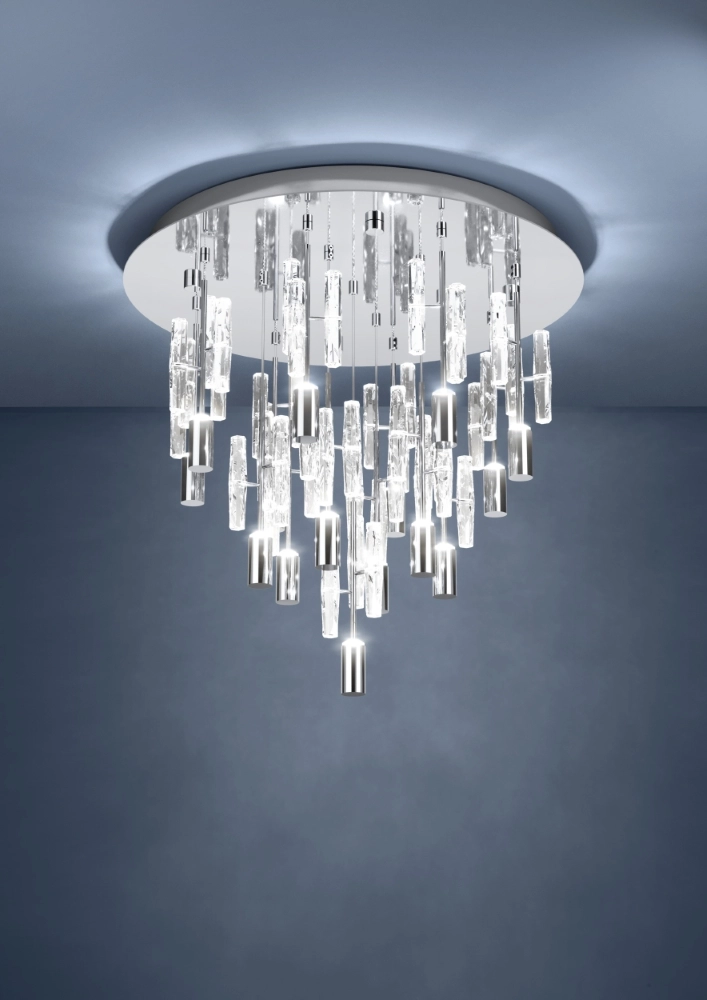 Unieke plafondlamp Orihuela chroom 3-staps CCT Stars of Light 9008606360086