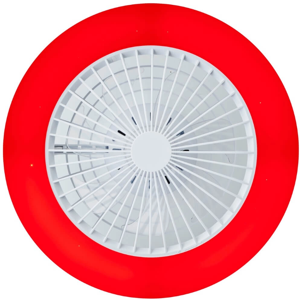 Witte ventilator Salerno met RGB functie Brilliant 4004353433238