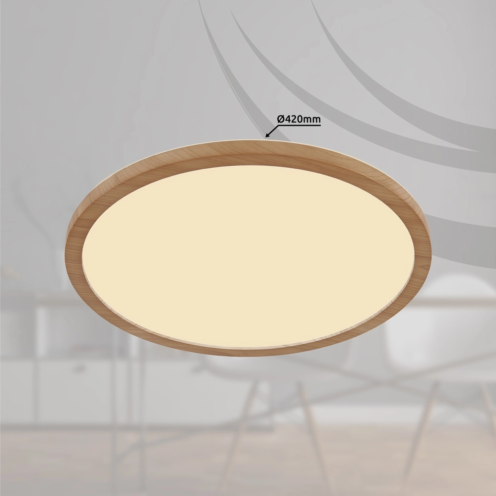 Plafonniere Sapana Ø 42cm hout Globo 9007371454426