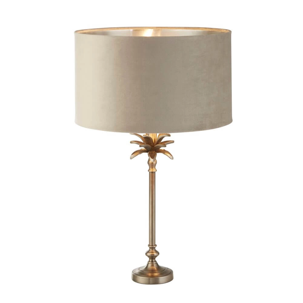 Tafellamp Palm goud met crème kap Searchlight 5053423257501