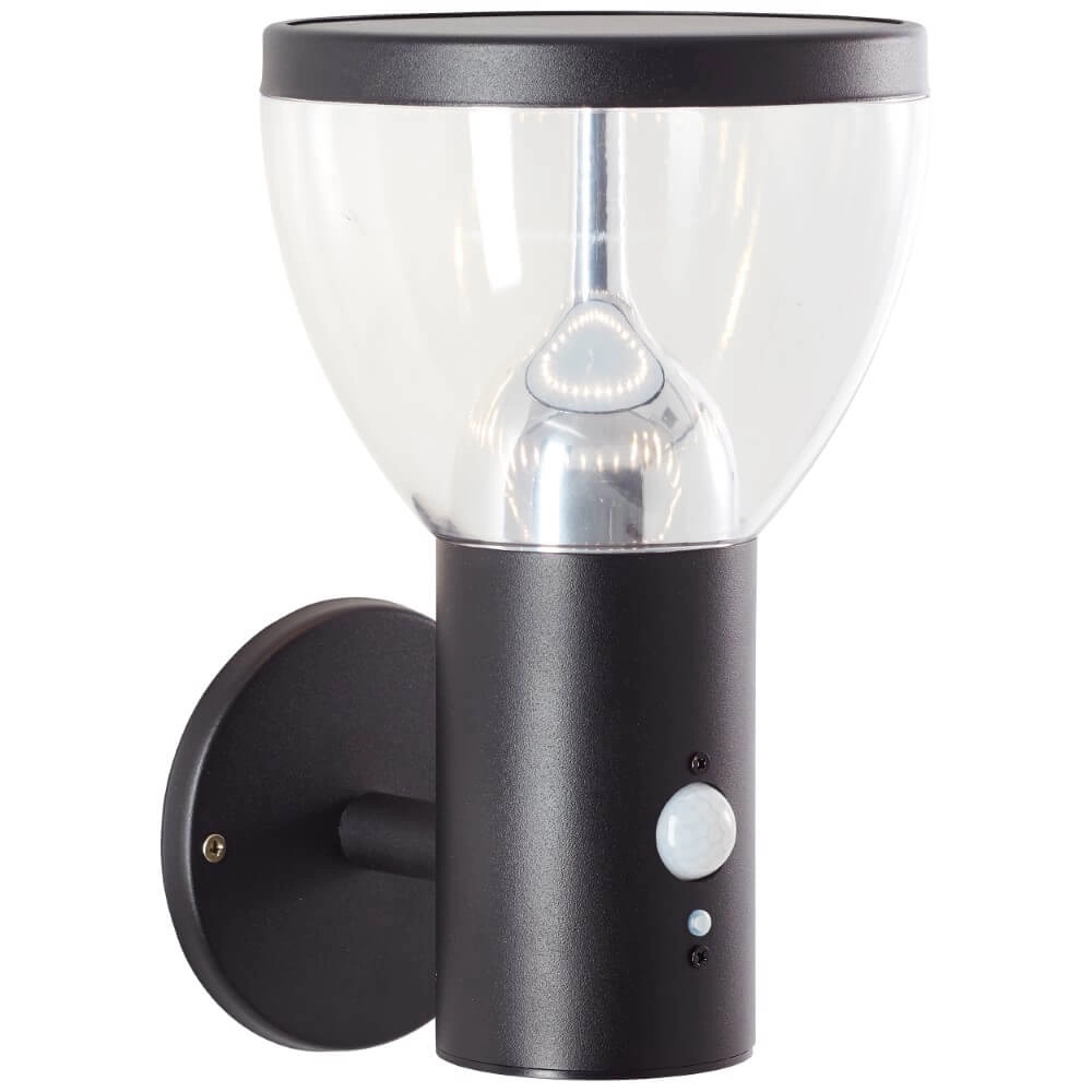 Wandamp Tulip zwart met sensor Brilliant 4004353437755