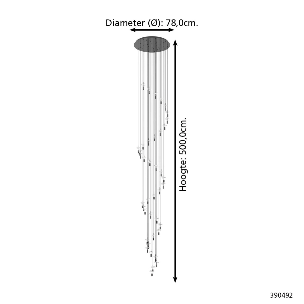 Vide hanglamp Comareira grijs 3-staps CCT Stars of Light 9008606360116