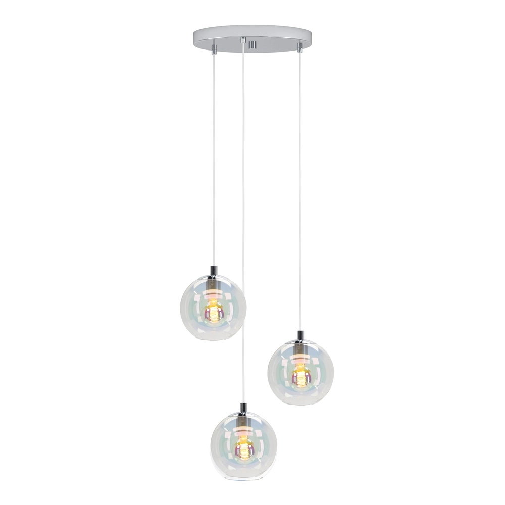 Hanglamp Ariscani 2 3-lichts chroom rond