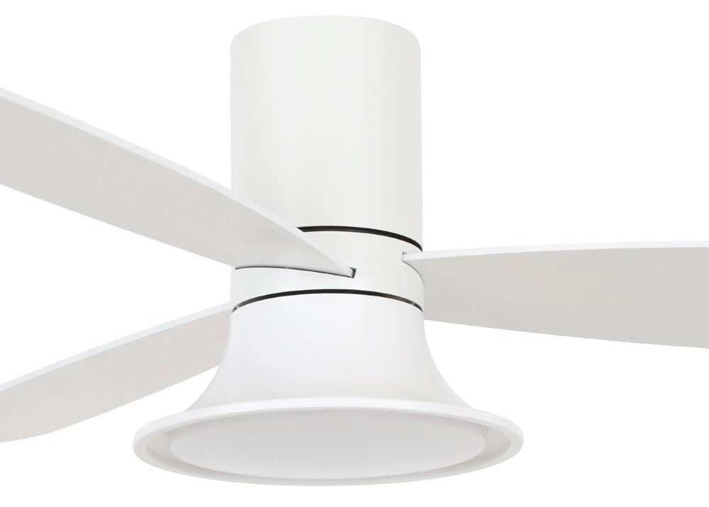 Witte ventilator met lamp Flusso Ø 132cm Beacon 9333509151777