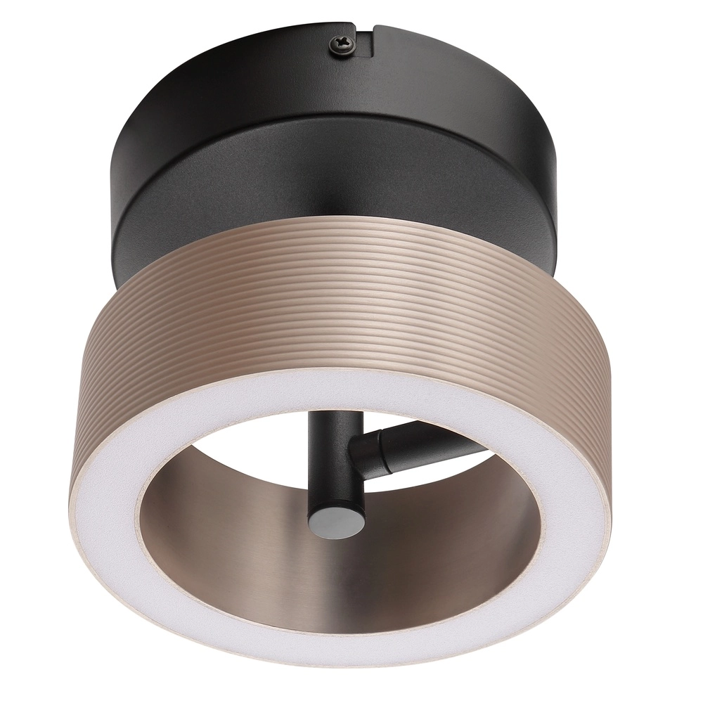 Plafondlamp Axion zwart met bruin Brilliant 4004353477157