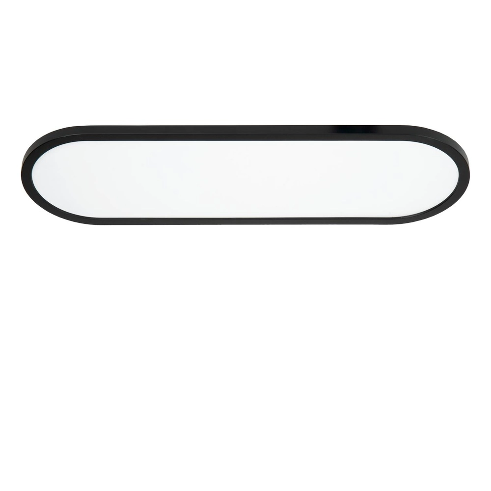 Ovale plafonniere Elly zwart 24W