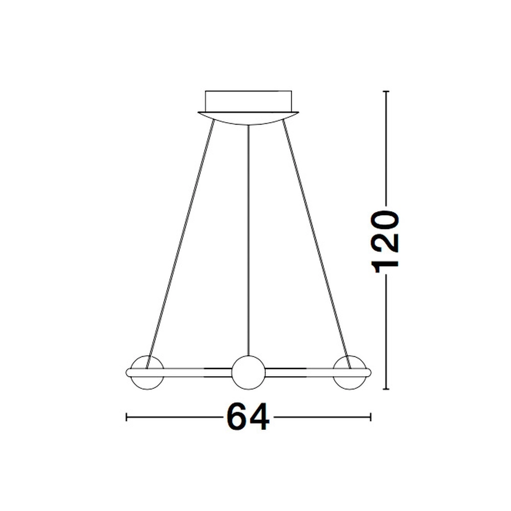 Hanglamp Celia goud met wit rond horizontaal Lyora 5212017429322