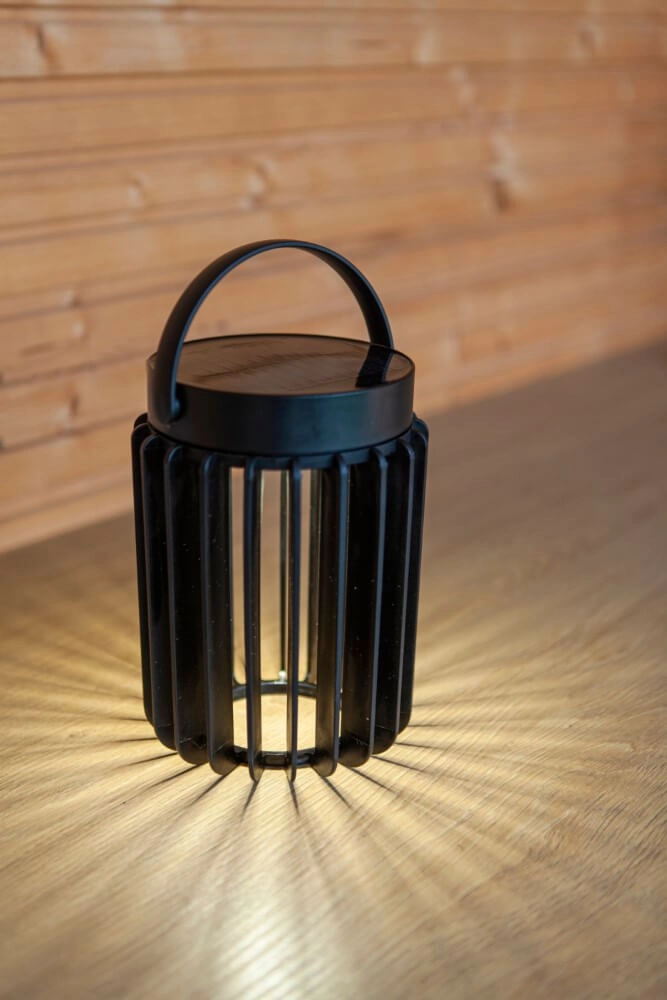 Solar tafellampje Kozy zwart Lutec 6939412089133