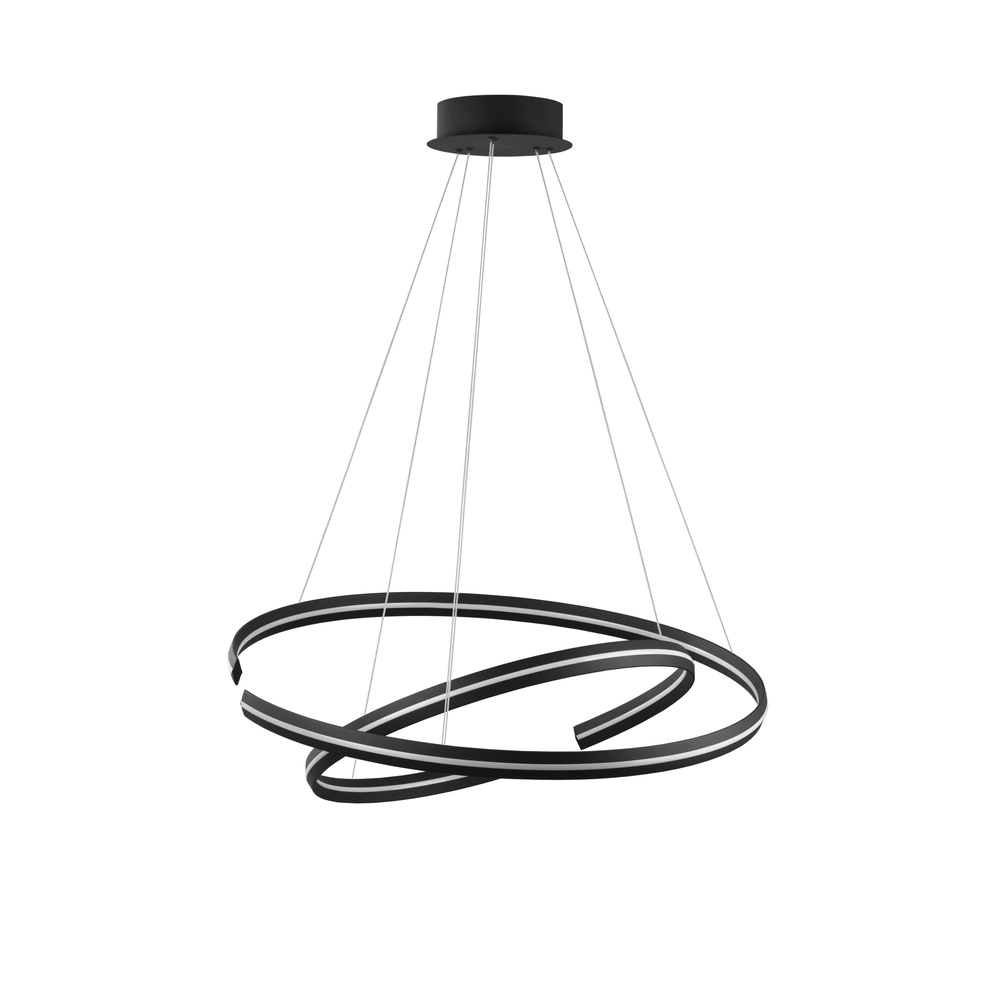 Zwarte hanglamp Torrente rond