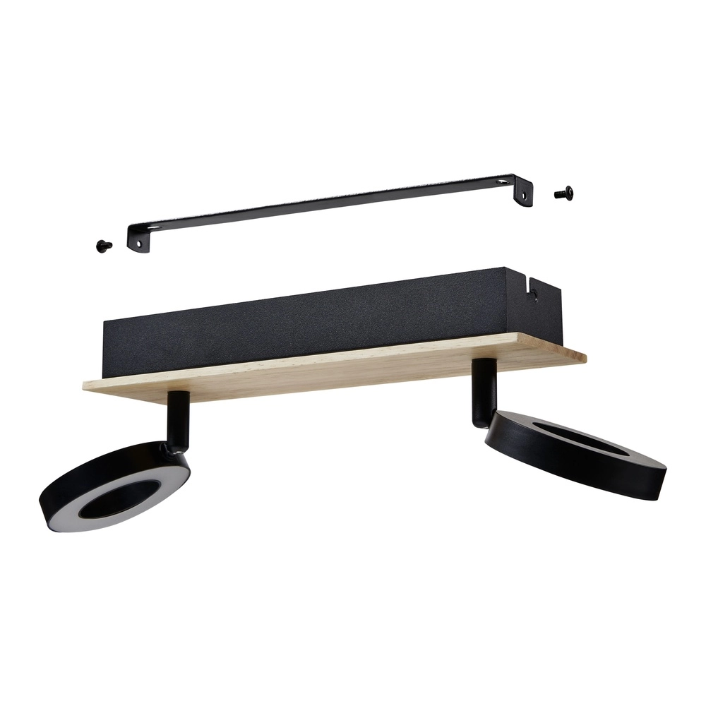 Led plafondlamp Rielves 2-lichts met hout Eglo 9008606313716