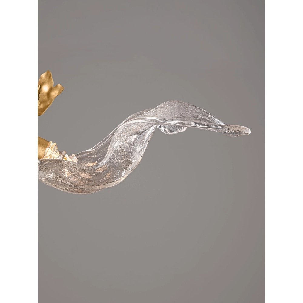 Gouden hanglamp Avesa met helder glas Ø 60cm Lyora 5212063500433