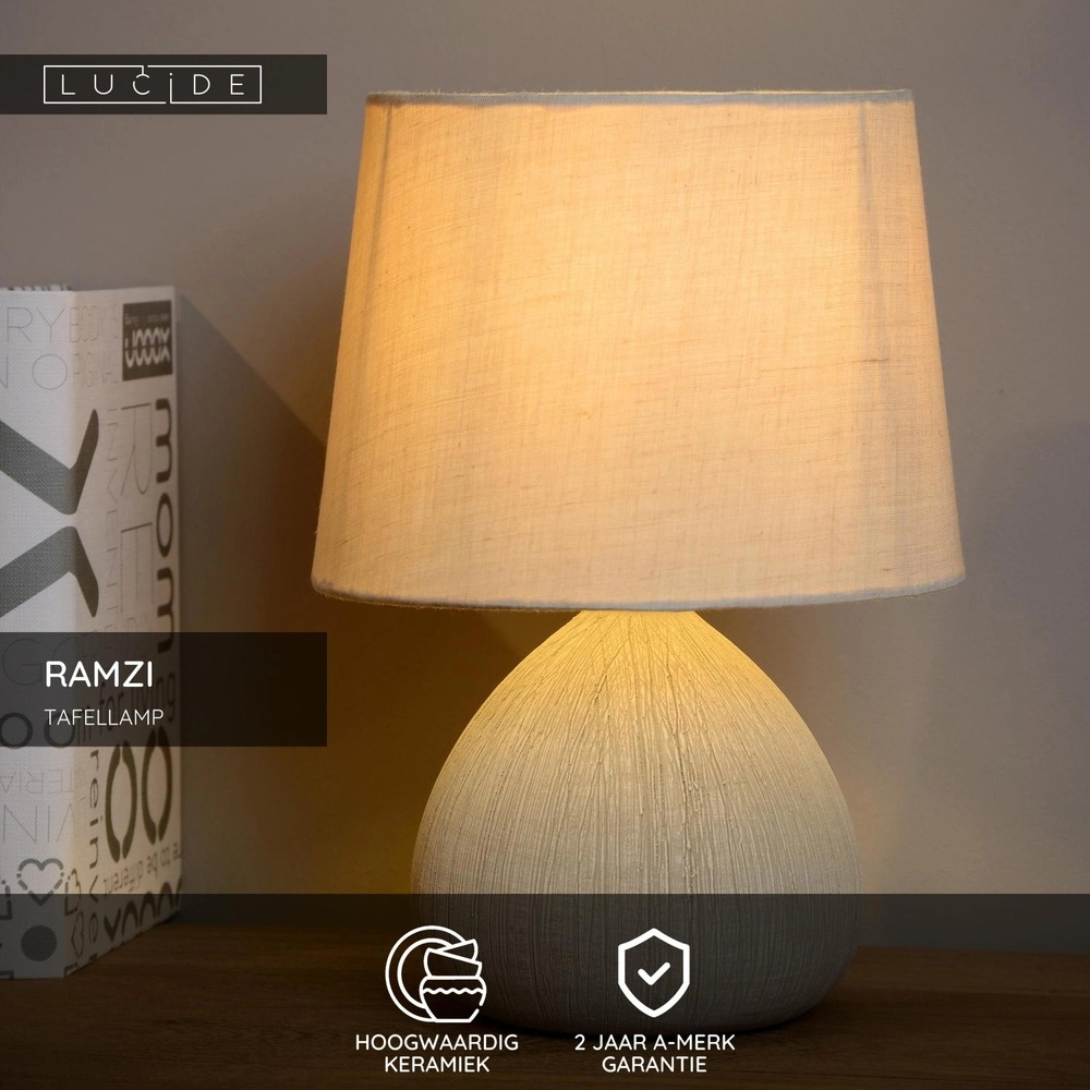 Schemerlamp Ramzi zand bruin Lucide 5411212470171
