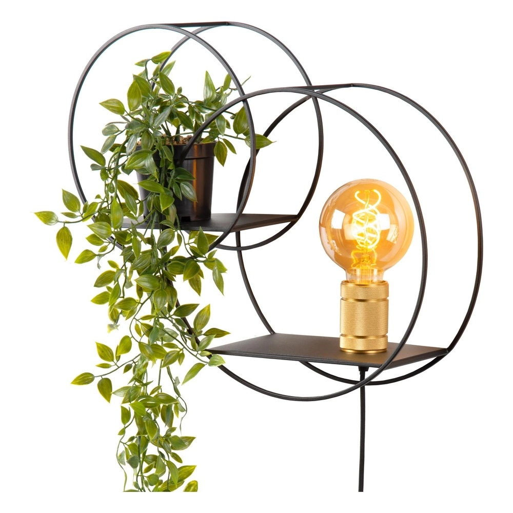 Unieke wandlamp Circle zwart met schapjes Lucide 5411212211408