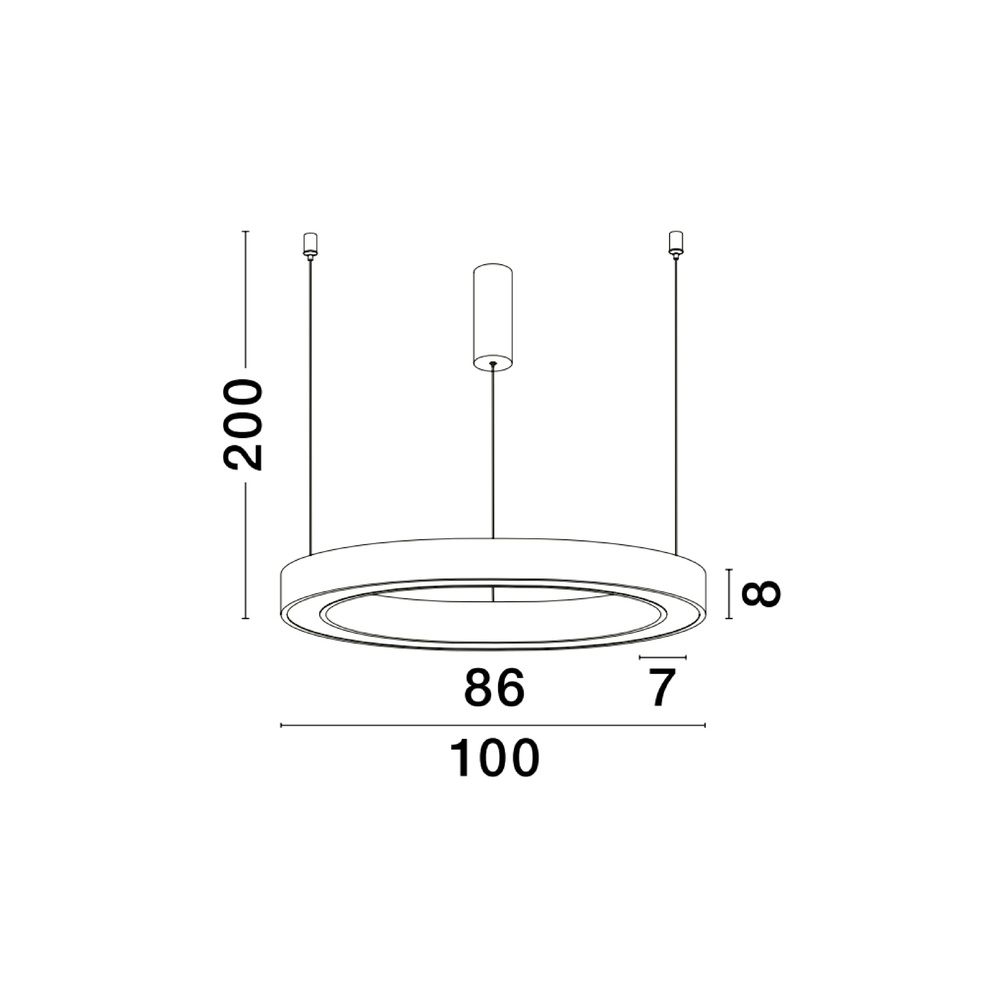 Hanglamp Morbido wit Ø 100cm Lyora 5212017438690