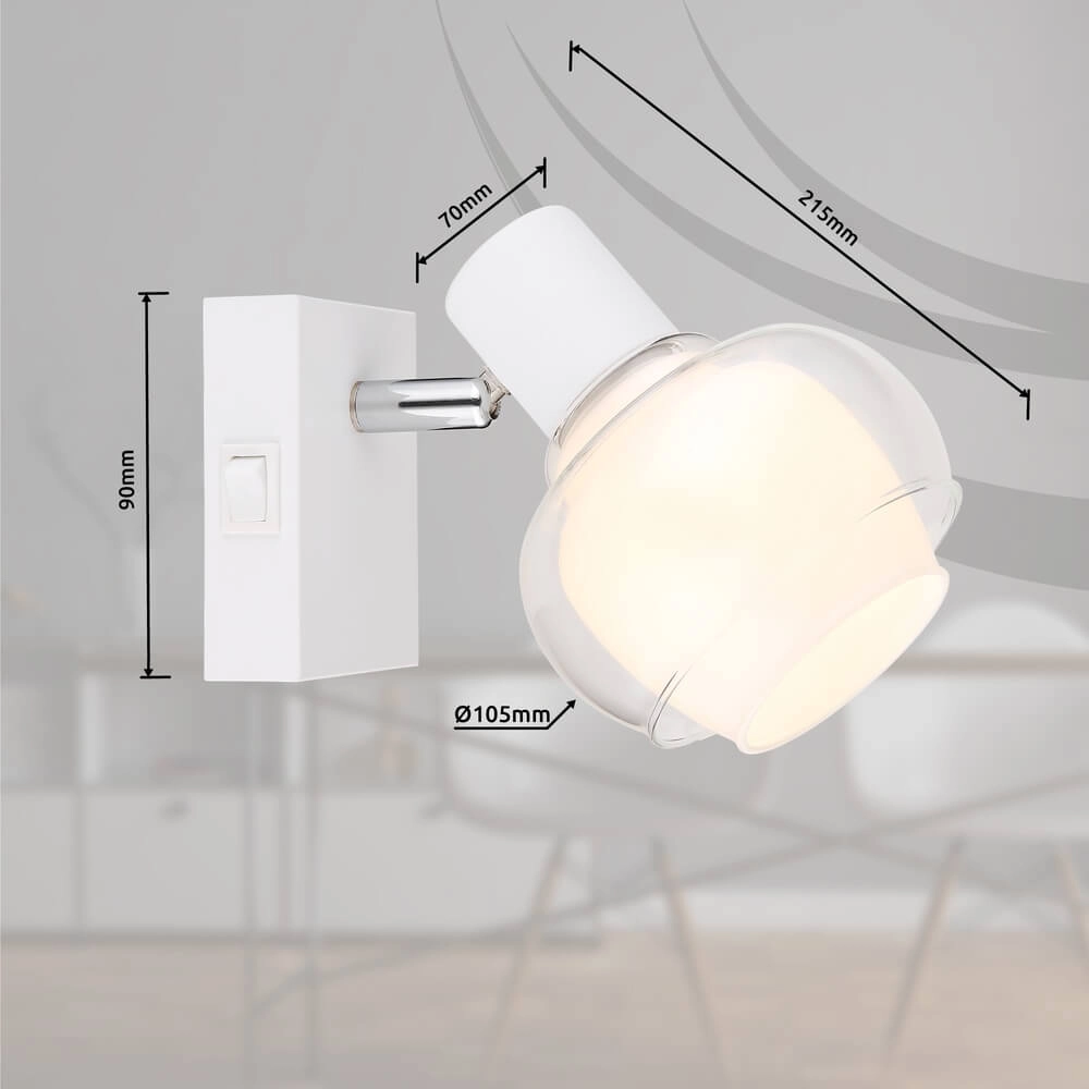 Witte wandlamp Tokki enkel Globo 9007371458035
