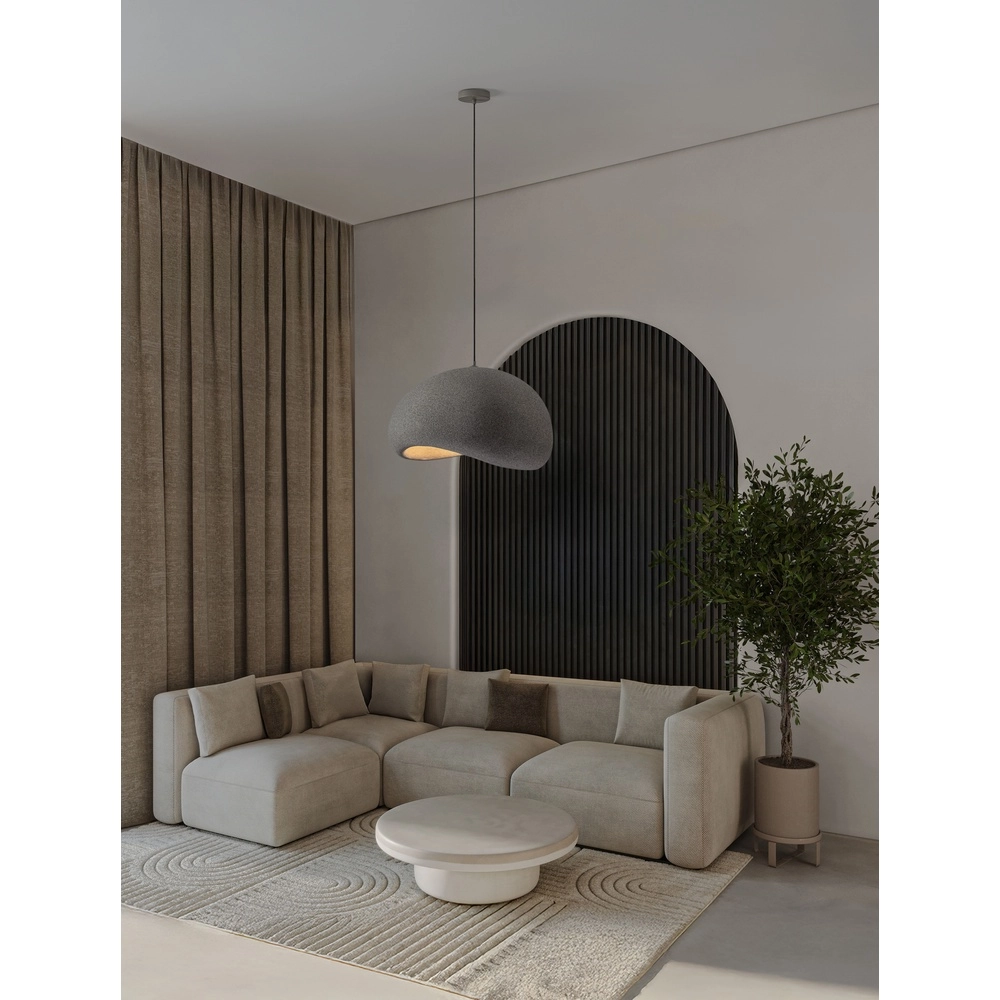 Natural pendant lamp Aere grey 60cm Lyora 5212017476739