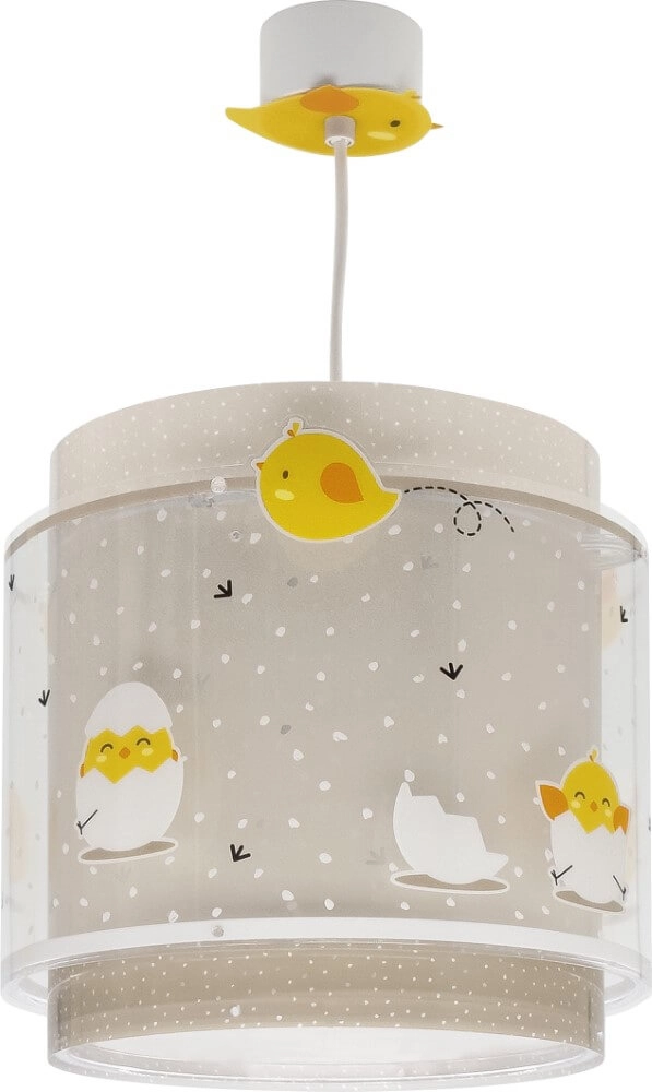 Taupe kinderkamer hanglamp Baby Chicken