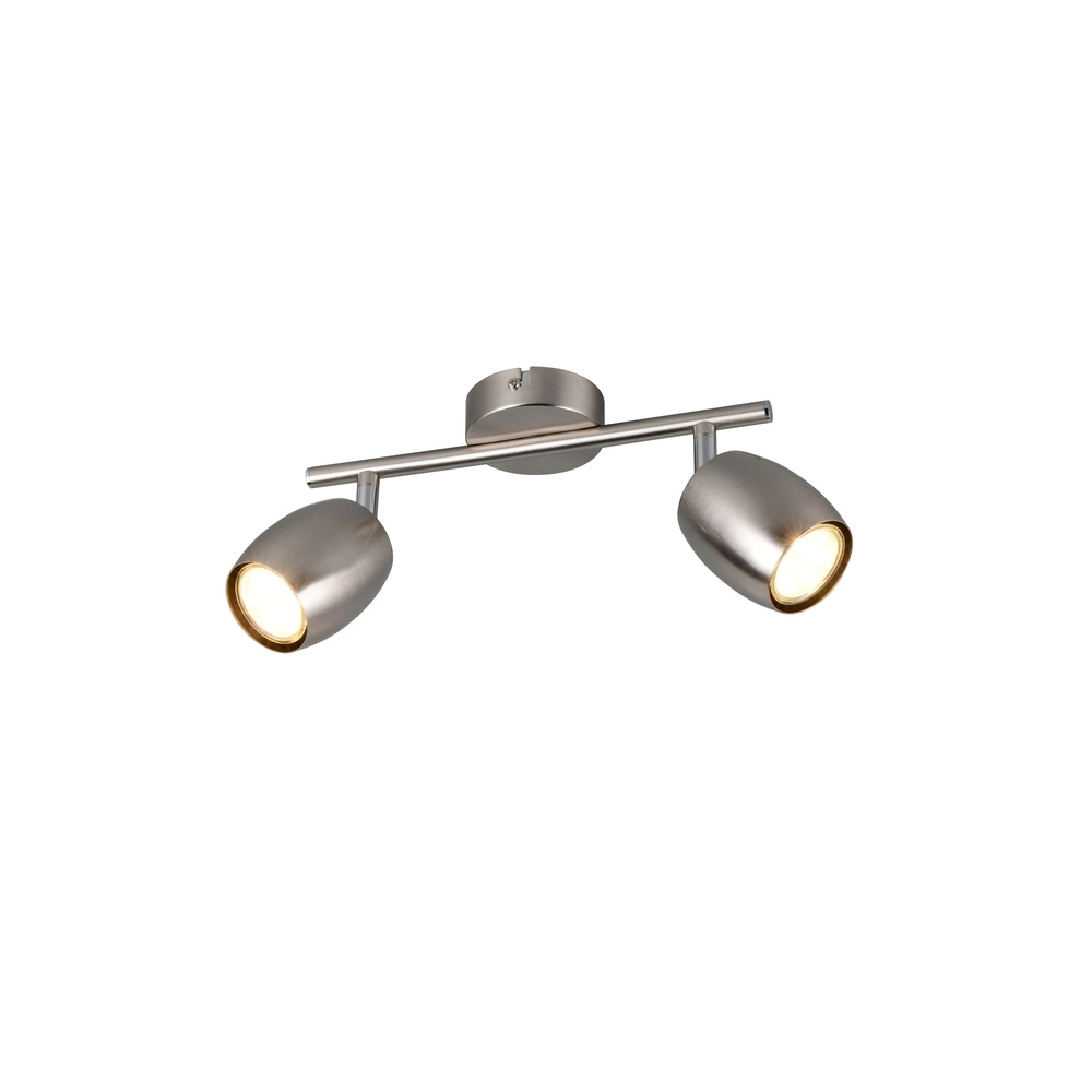 Plafondlamp Nancy 2-lichts nikkel Plafondlamp Nancy 2-lichts nikkel