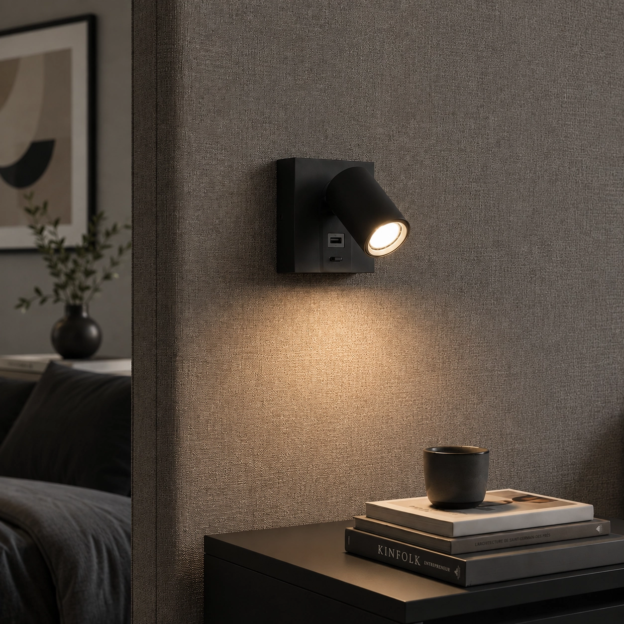 Slaapkamer lampje Master met USB